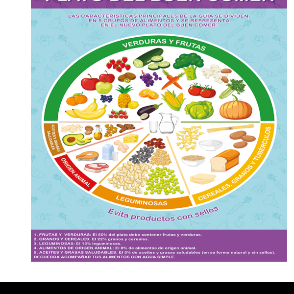 MINIPOSTER DID. 25X35CM. PLATO BUEN COMER GRANM. PZA